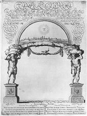 Jeremias Falck, Brama tryumfalna z Atlasem i Herkulesem, 1646